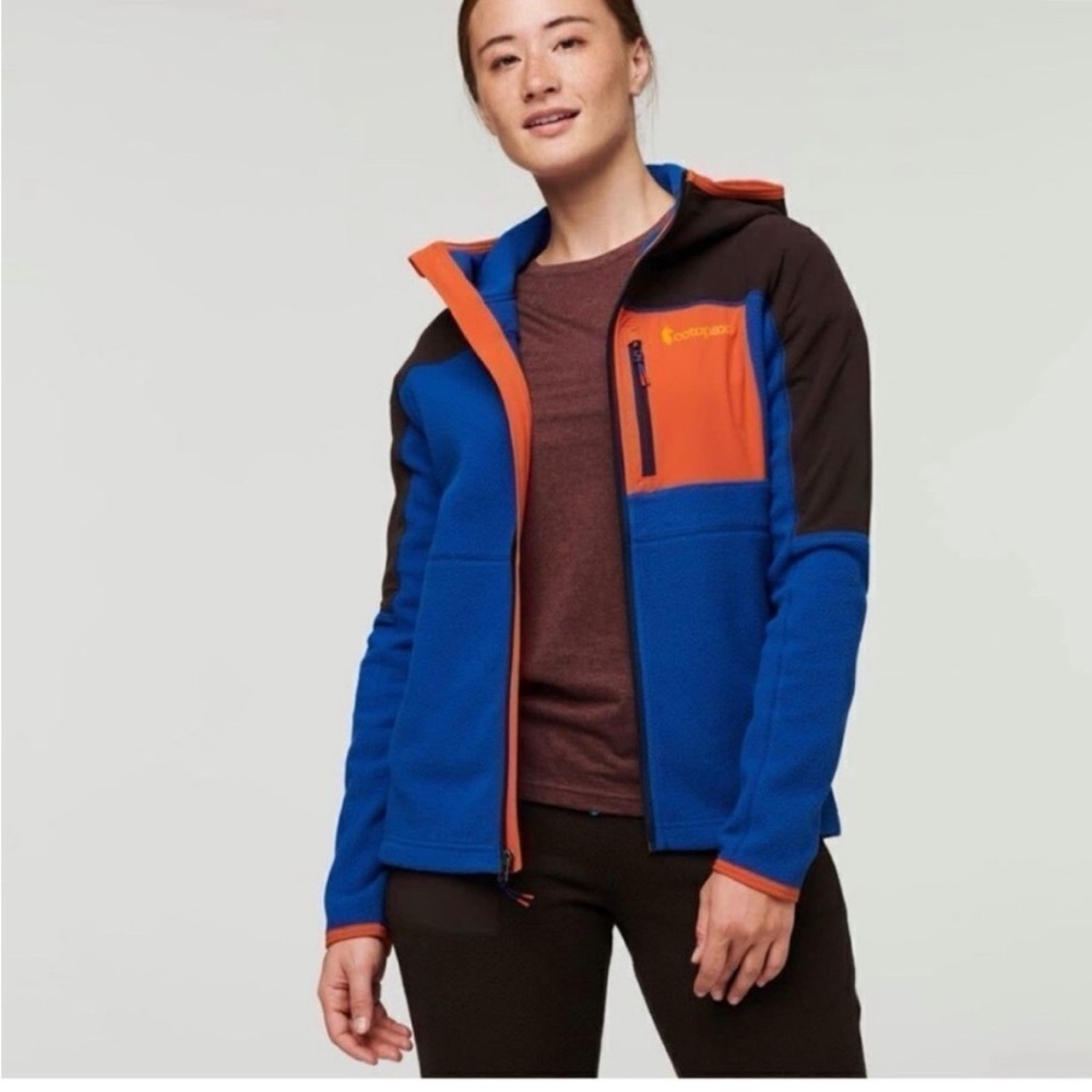 COTOPAXI Abrazo Hooded Fleece Zip-Up Blue and orange Size Large